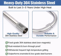 60040 Grill Burner Tube Replacement for Weber Q100 Q120 Q1000 Q1200 Baby Q 17″