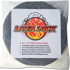 High-Temp Self-Stick BBQ Smoker Gasket 3/4″ x 1/4″ x 15″ for Perfect Sealing