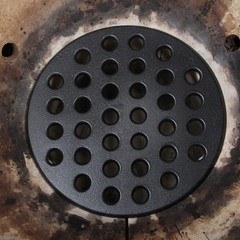 9 Inches BBQ High Heat Cast Iron Charcoal Fire Grate Fits for Large Kamado Gr