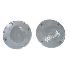 New Open Coleman Grill 9949A Wheel Hub Caps Replacement Parts Gray