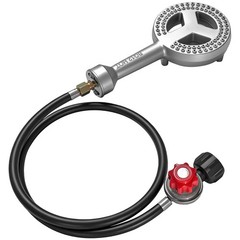 High Pressure Cast-Iron Propane Burner Head, Round Burner Head with 20 PSIG A…