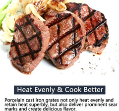 Porcelain Coated Cast Iron Grill Grates for Brinkmann 810-2511-S 810-2512-S