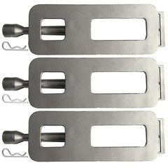 3 Pack Cast Stainless Steel 304 Grill Burner & 3 Lock Pins, 15 3/4 x 4 3/4 in…