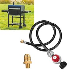 0-30 PSI Adjustable Propane Regulator with 4 FT Hose for Grills Fire Pits