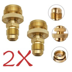 2x 1LB Propane Tank Cansiter Regulator Adapter Connect to 3/8″Male Flare 5/8″-18