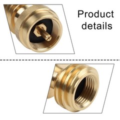 Solid Brass Steak Saver Propane Tank Adapter 1lb To 20lb Grill Bottle Converter