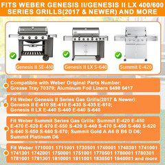 70379 Grease Catch Pan Kit for Weber Drip Pans Weber GS4 Genesis II/II LX 400/60