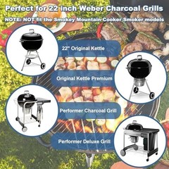 22” Charcoal Grill Replacement Parts – Hinged Cooking Grate & One-Touch Cleanin