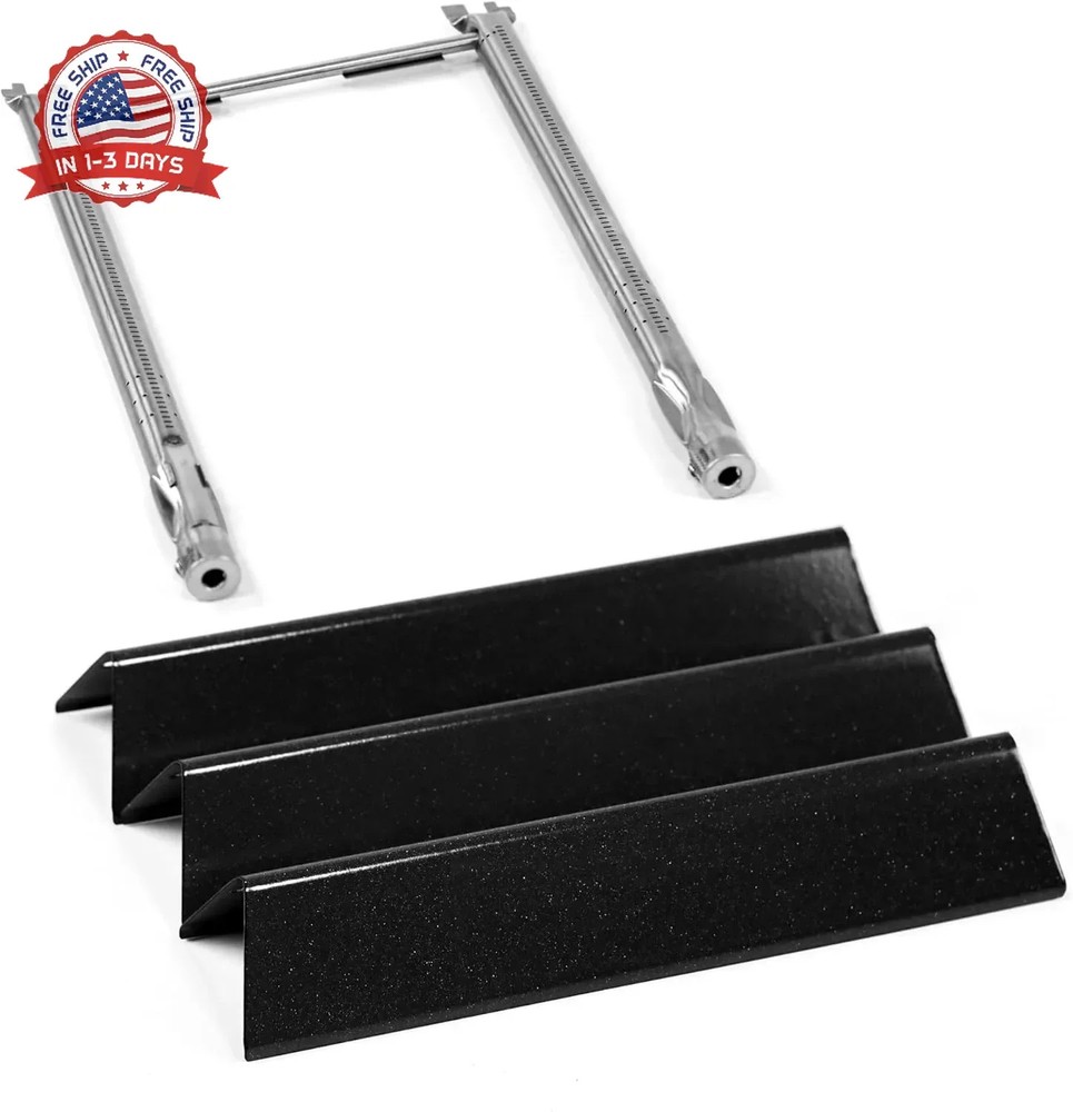 69785 Grill Burner Tubes & 7635 Flavorizer Bars for Weber Spirit I II 200 Spirit
