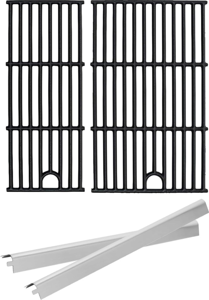BQMAX Cooking Grate & Heat Plate for Charbroil 2-Burner Grill 463630422