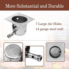 Grill Burner Fire Burn Pot Firepot Replacement Parts for Pit Boss Traeger