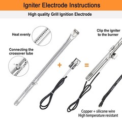 15.4″ Grill Burner Kit for Charbroil Performance II 5 6 Burner Grills Heat