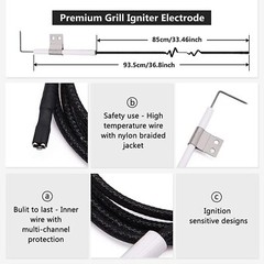 Grill Replacement Kit for Nexgrill 4 Burner 720-0830H Heat Plates Igniters