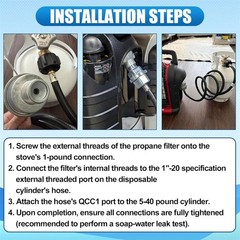 F273699 Propane Fuel Filter with 6FT Propane Hose Compatible with Model F273702