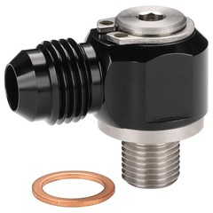 6AN Male Flare Banjo to M10x1.0 Stainless Steel Banjo Bolt 6AN to M10x1.0 Black