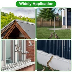 Puthpy 5 Pack Stainless Steel Squirrel Spikes for Bird Feeder, 5 FT Squirrel S