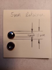 2X 5 mm .196″ AXLE FASTENER RETAINER CLIP Dome Capped FOR ROUND ROD