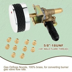 Lemfema Natural Propane Gas Conversion Control Valve Kit, Grill Burner…