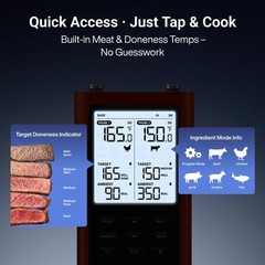 ThermoMaven 3000FT Smart Wireless Meat Thermometer, Sub-1G Long Range, 6 Sens…