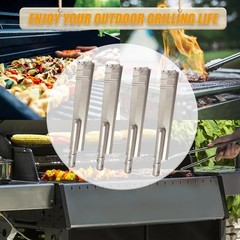 4-Set Heavy Duty Cast Stainless Steel Grill Burners for Bull, Grill Replacement