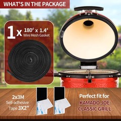 MRRCYUR Smoker Gasket Seal for Kamado Joe Big Joe Grill, 180 Inch High Temp