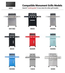16.34″ x 9.45″ A005 Reversible Cast Iron Cooking Plate for Monument 14633, 25…