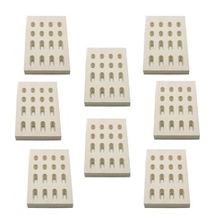 8-Pack Ceramic Briquettes, Stainless Steel, Unflavored, Grill Ceramic Briquet…