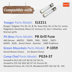 8-Pack Pellet Grill Fuse Replacement for Traeger, Pit Boss, Z Grills & Grilla Wo