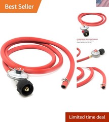 Versatile 6ft Low-Pressure Propane Regulator & Hose Kit for Grilling & Heating