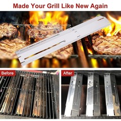Universal Grill Heat Plates – Adjustable BBQ Flame Tamers & Heat Shields, 3-Pack