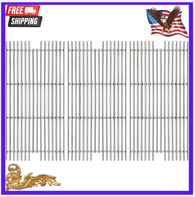 New 304 Stainless Steel Grill Grates 3 Pack 23.25×11.5 Replacement VGBQ T Serie