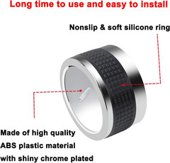 Gas Grill Knobs, Grill Control Knob Replacement Chrome Plated Plastic with Nonsl