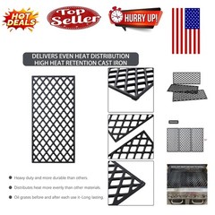 Heavy-Duty Cast Iron Grill Replacement Grates for Member’s Mark & More