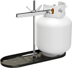 RVMATE RV Dual Propane Tank Mounting Rack for 20 lbs Tanks, Black, Dual RV Propa
