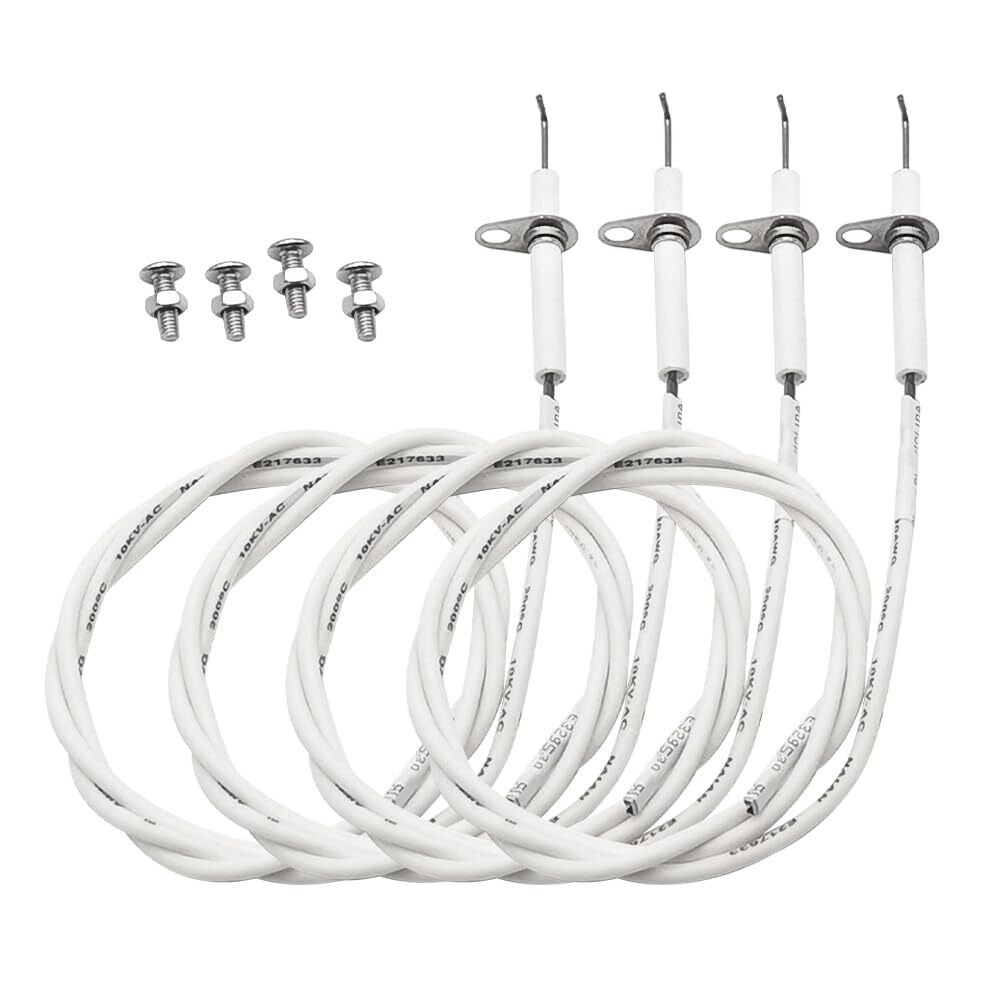4-Pack Igniter Wire & Ceramic Electrode Kit for Jenn Air BBQ Vermont Casting