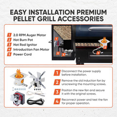 Traeger Grill Parts Kit by Canamax – Complete Set for Pellet Grill Auger Motor,