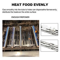 Grill Burner Tube Set for Weber Genesis 300 Series Gas Grills, 304 Stainless
