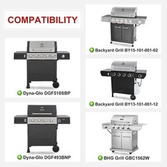 Grill Parts for Dyna-Glo DGF510SBP DGB610SSP BHG Grill 5-PACK Heat Tents