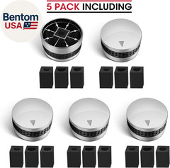 5 Pack Grill Control Knobs Replacement, Chrome Plated Plastic with Nonslip Grip,