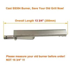 SS304 13 3/4“ Heavy Duty Cast Stainless Steel BBQ Grill Burners Replacemen