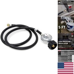 5FT High-Performance Propane Regulator and Hose – 80,000 BTU Safety Fit