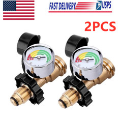 2PCS Propane Tank Adapter Upgraded Propane Tank Gauge POL LP Tank to QCC1