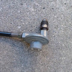 Vintage LP Regulator w/ Hose 12in for Propane Gas Grill Old Style Made in Italy