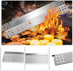 Grill Heat Plates 4-Pack 15 1/8″ Stainless Steel Kit for Master forge 1010048