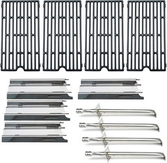 Grill Repair Kit Burners Heat Plates & Cooking Grids Replacement 17”x9” Parts