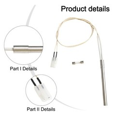 Ignition Rod BBQ Grill Parts Silicone White Sleeve TR 9.5*110 120v 200w L 1 Pcs