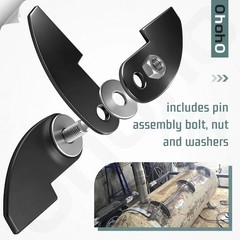2 Pack Heavy Duty BBQ Smoker Hinge for BBQ Smoker Hinge Doors – Size: 8 X 2 1/4″