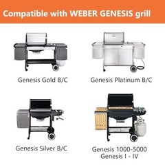 17.5″ Cast Iron Grill Grates for Weber Spirit & Genesis Gas Grills, Replacement