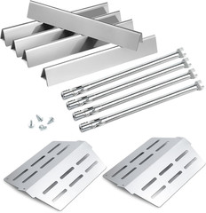 Stainless Steel Grill Burner Tubes Heat Deflector Flavorizer Bar Kit Repair Tool