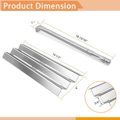 S8C011 Grill Grates Heat Plates Burners Replacement for Napoleon LEX485/605/730
